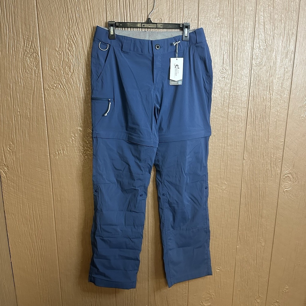 NWT Bass Pro‎ Worldwide Pants Womens 8 Outdoors Utility Roll Tab Shorts Blue